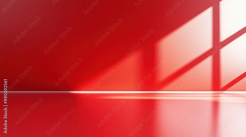 A red clean minimalist background with a sleek, solid surface, providing a simple yet elegant design.