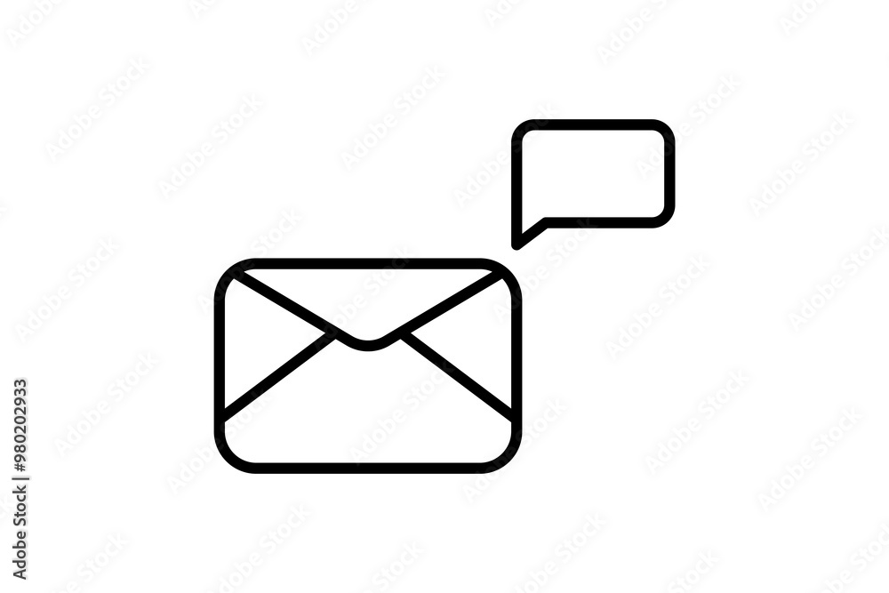 Email icon. Related to interaction. suitable for web site, app, user interfaces. Line icon style Email icon. Related to interaction. suitable for web site, app, user interfaces. Line icon style