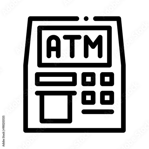 cash machine line icon