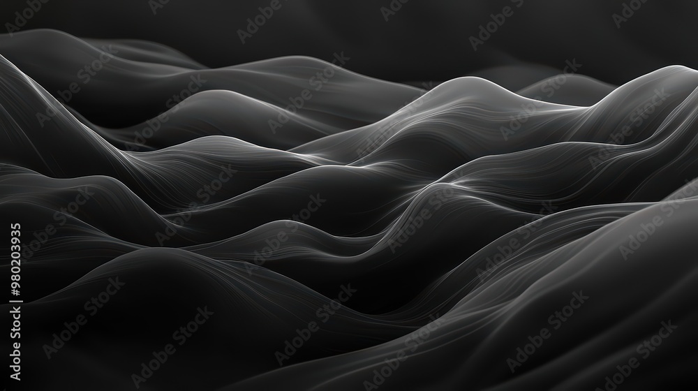 Beautiful Abstract Dark Waves Wallpaper. Abstract waves in shades of black and charcoal gray. Beautiful Abstract Dark Waves Wallpaper. Abstract waves in shades of black and charcoal gray.