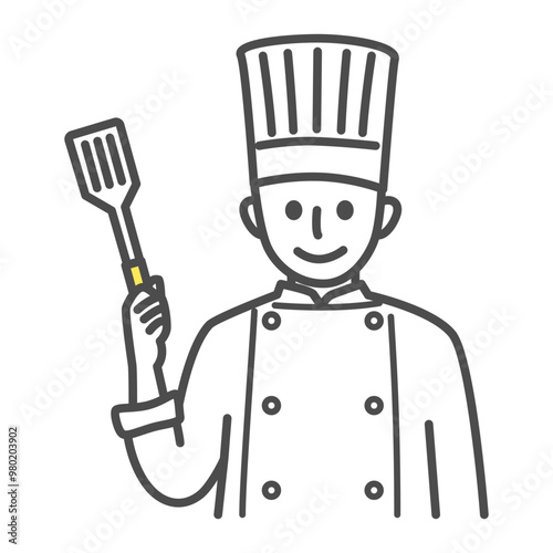 illustration of person working for restaurant