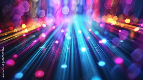 Abstract Light Streaks and Glowing Patterns
