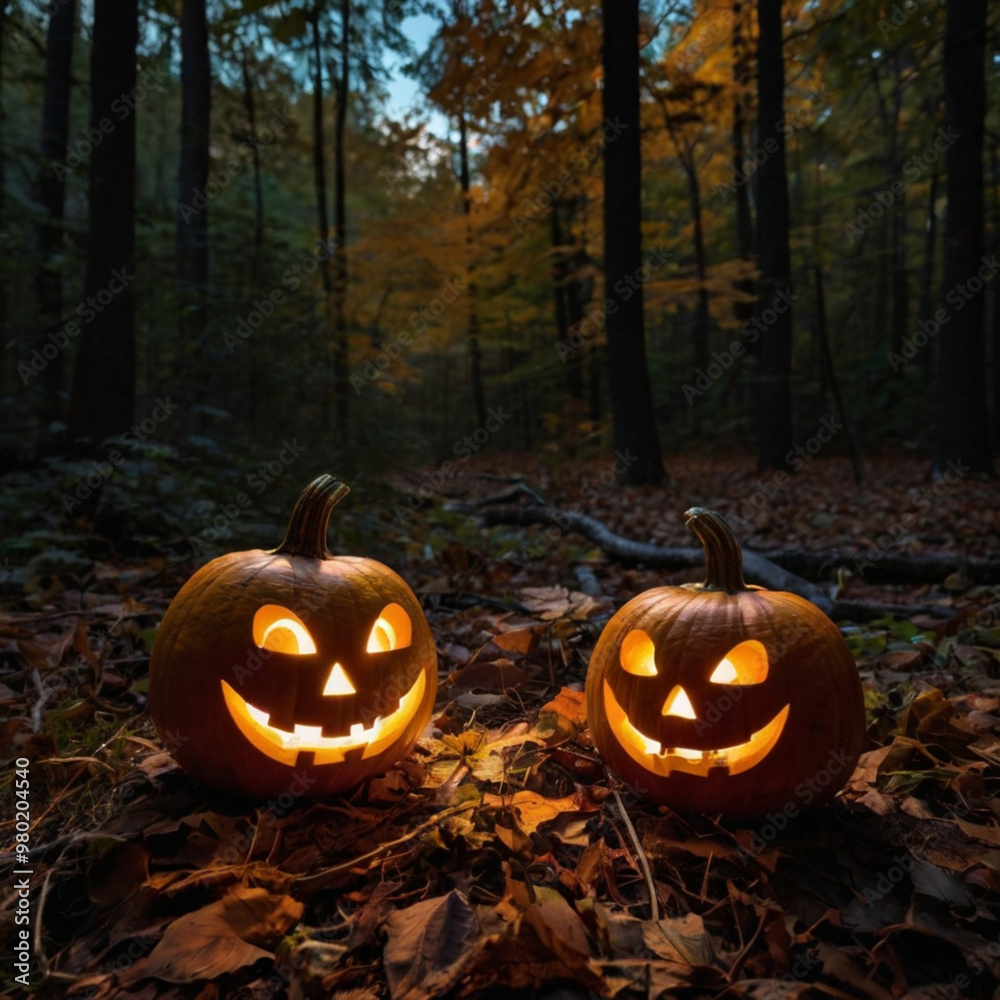 Jack o Lantern in the Forest Jack o Lantern in the Forest