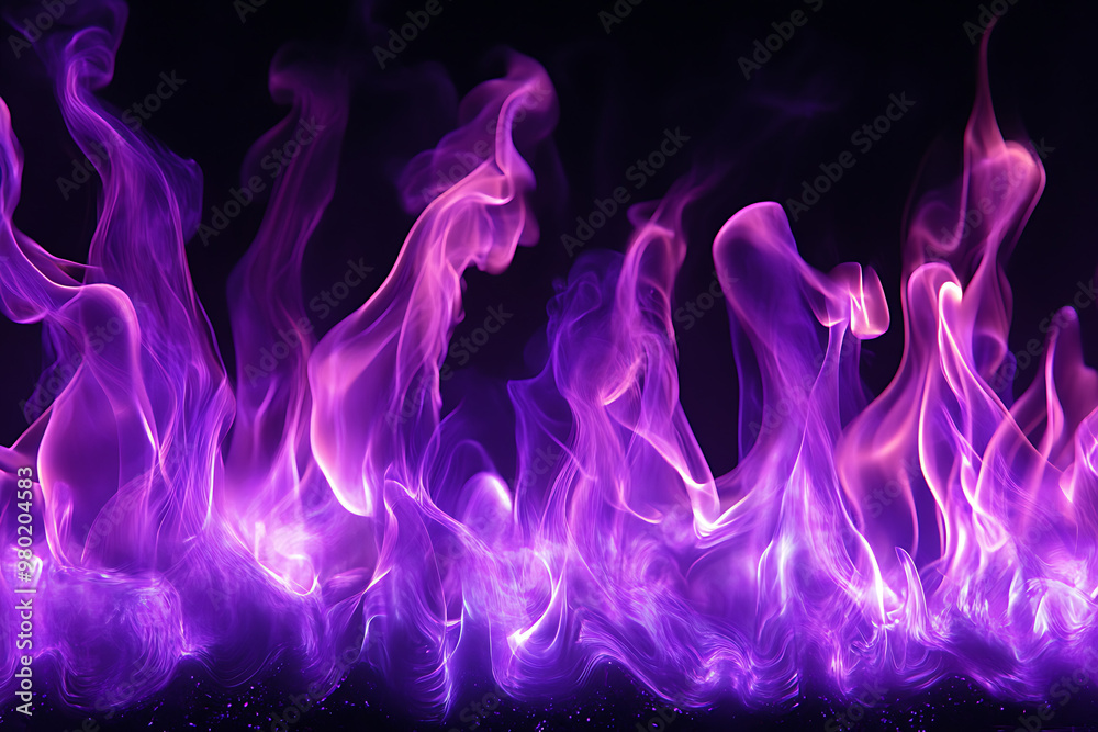 A vibrant display of purple flames, creating a mystical and dynamic visual effect. A vibrant display of purple flames, creating a mystical and dynamic visual effect.