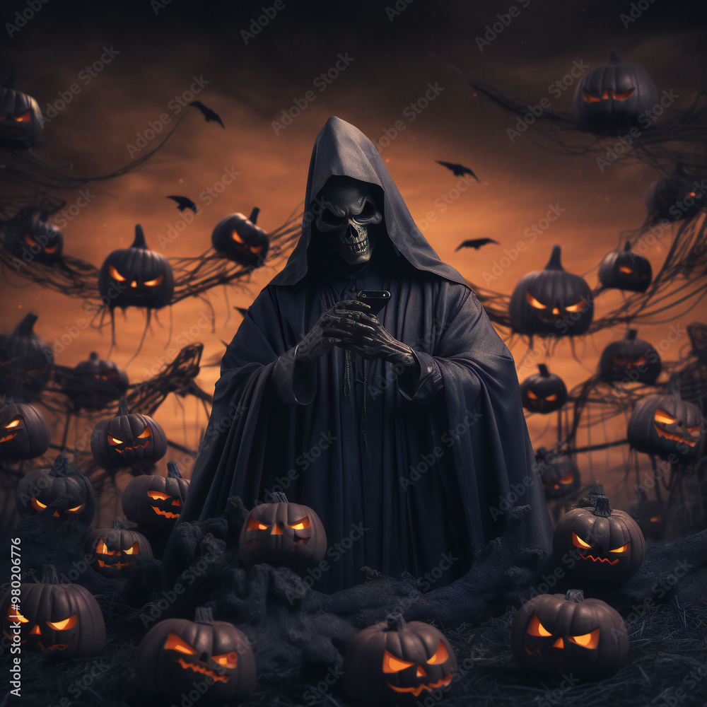 Halloween 3d Elements Isolated for social media post Halloween 3d Elements Isolated for social media post