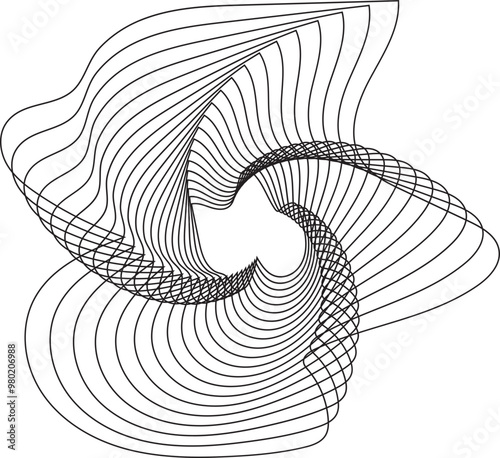 black and white abstract swirl