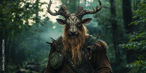 cernunnos - celtic antlered god of nature photo