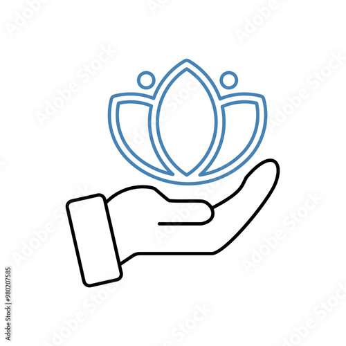 spirituality concept line icon. Simple element illustration. 
spirituality concept outline symbol design.