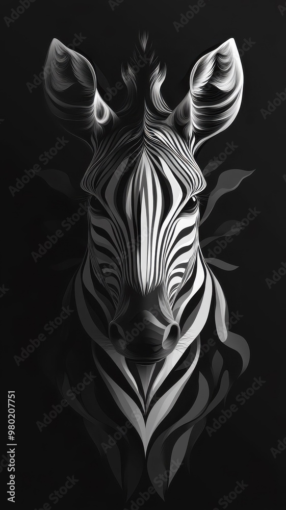 Morphism style zebra, abstract shapes, fluid transitions. Morphism style zebra, abstract shapes, fluid transitions.