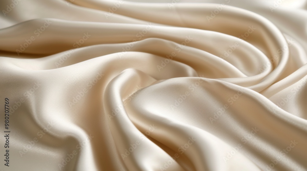 Elegant Draped Silk Fabric Texture - Closeup Photography