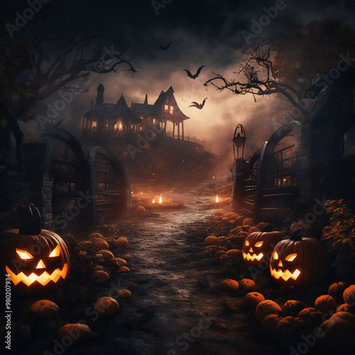 Halloween 3d Elements Isolated for social media post