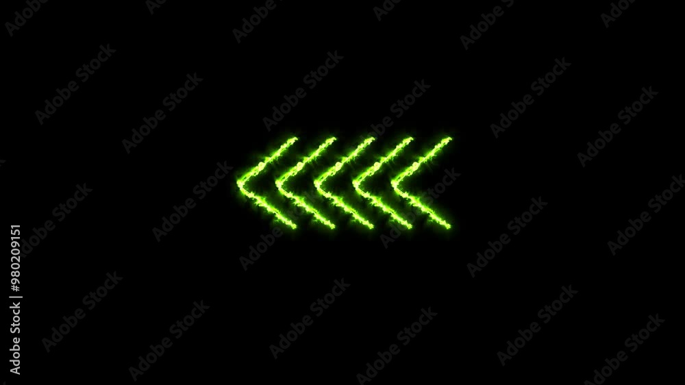 Glowing neon arrow loading rising animation . Glowing neon arrow loading rising animation .