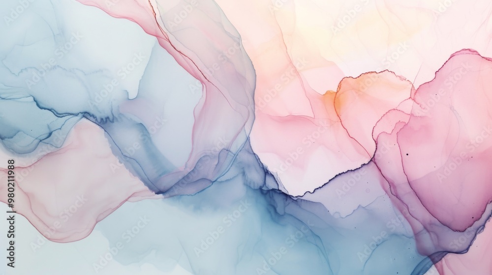Fototapeta premium Abstract Fluid Art: Pastel Colors & Swirls