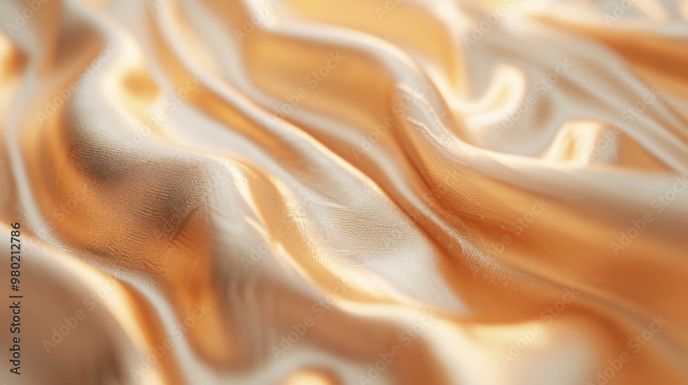 Obraz premium Golden Silk Fabric Texture Background