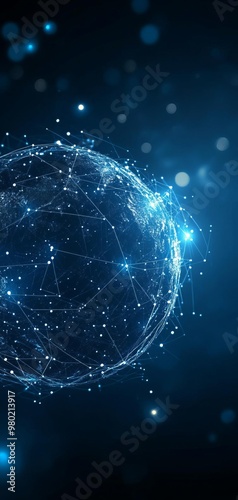 Cybersecurity illustration background Spherical Perspective