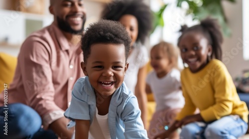 Happy Family Portrait: Candid Moments of Joy and Love