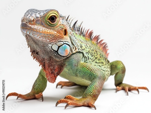 A detailed animal prepared for biological study, isolated on a plain white background, sharp and clean