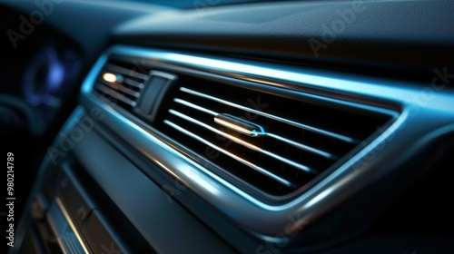 Close-up of Car Air Vent: Modern Automotive Design