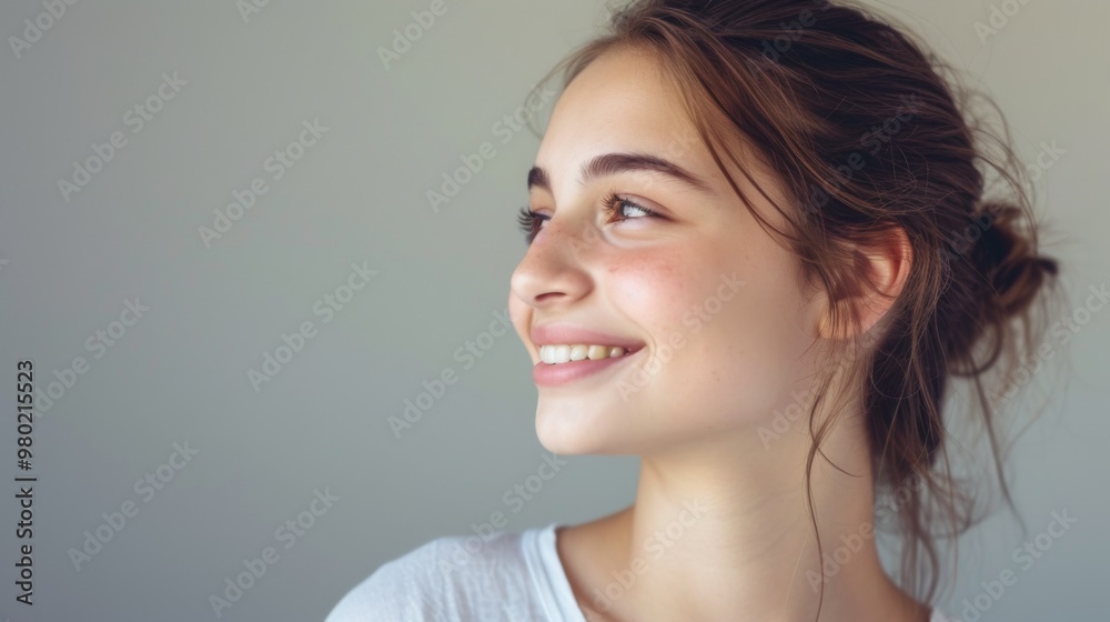 Smiling Woman Portrait: Close Up of a Young Woman's Face Smiling Woman Portrait: Close Up of a Young Woman's Face