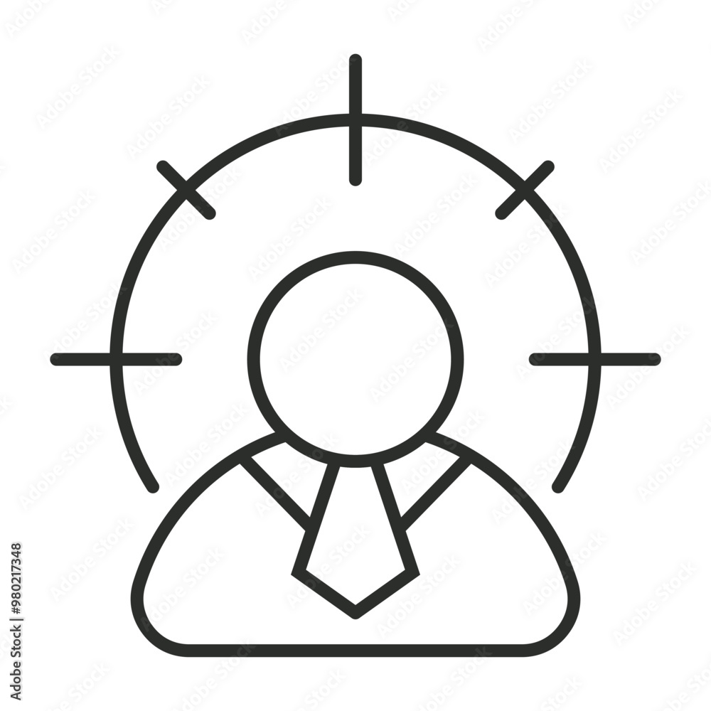 Target icon, Job interview symbol outline icon, editable vector illustration and transparent graphic element. Isolated on white background Target icon, Job interview symbol outline icon, editable vector illustration and transparent graphic element. Isolated on white background