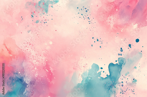 Abstract Beauty in Watercolor: Pastel Setting with Artistic Flair photo