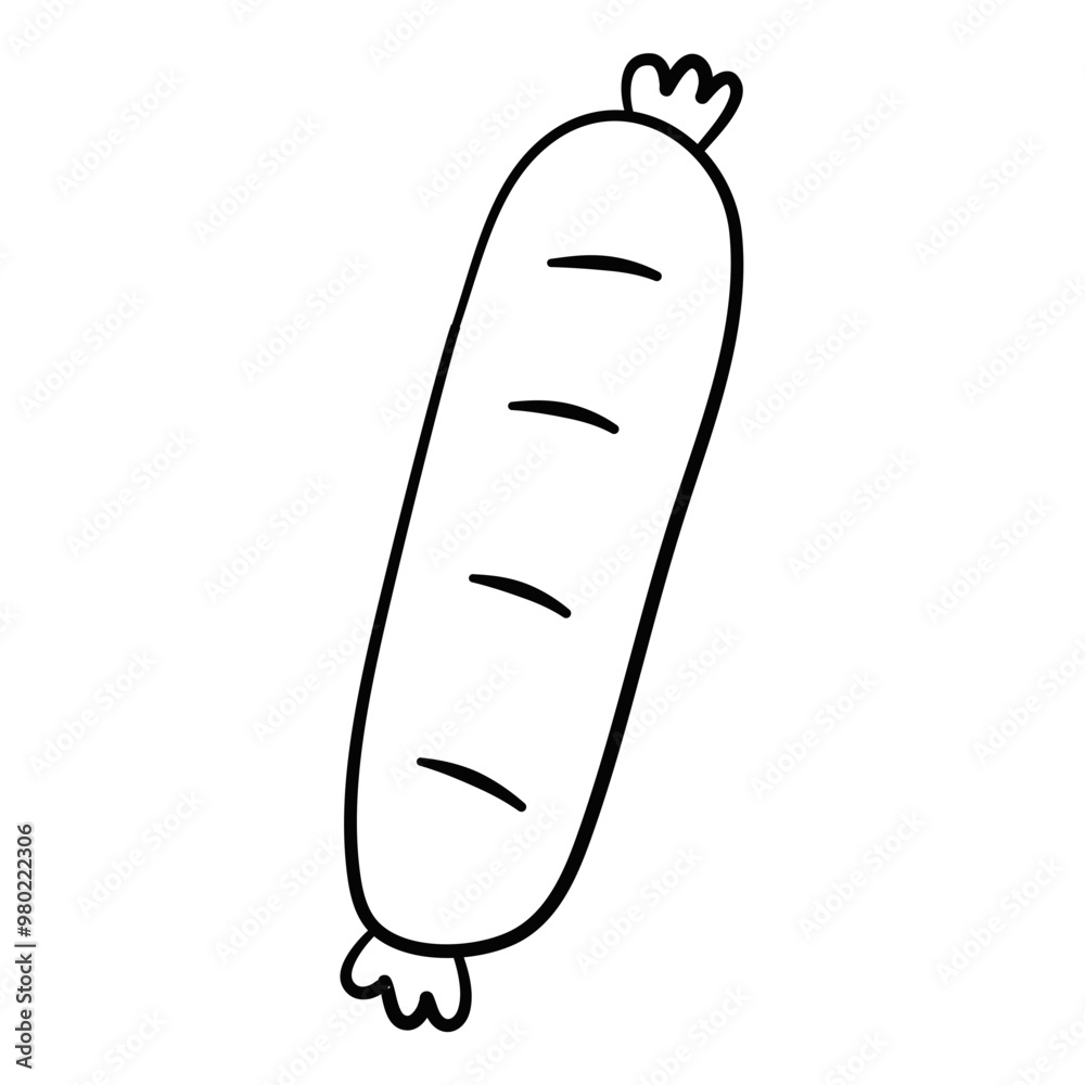 Sausage Hand Drawn
