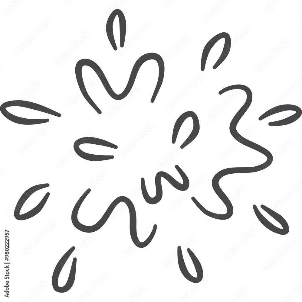 Obraz premium Water Explosion Doodle