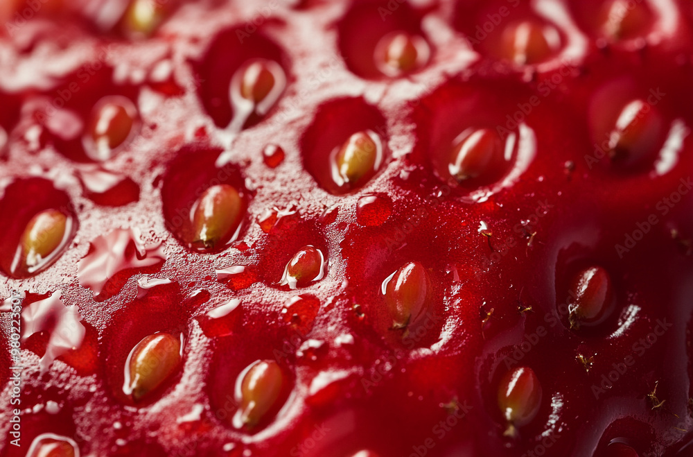 Close-up of strawberry texture Close-up of strawberry texture