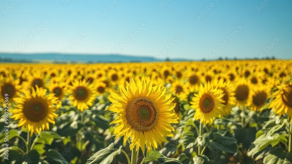Sunflowers Field in the Golden Hour Sunflowers Field in the Golden Hour