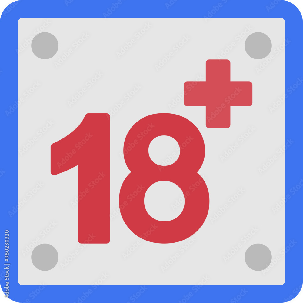 Obraz premium 18 + Icon