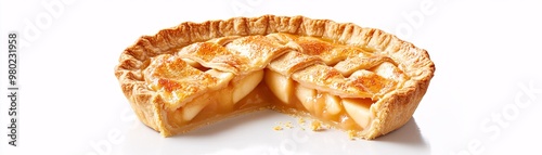Apple Pie With One Missing Piece, side view