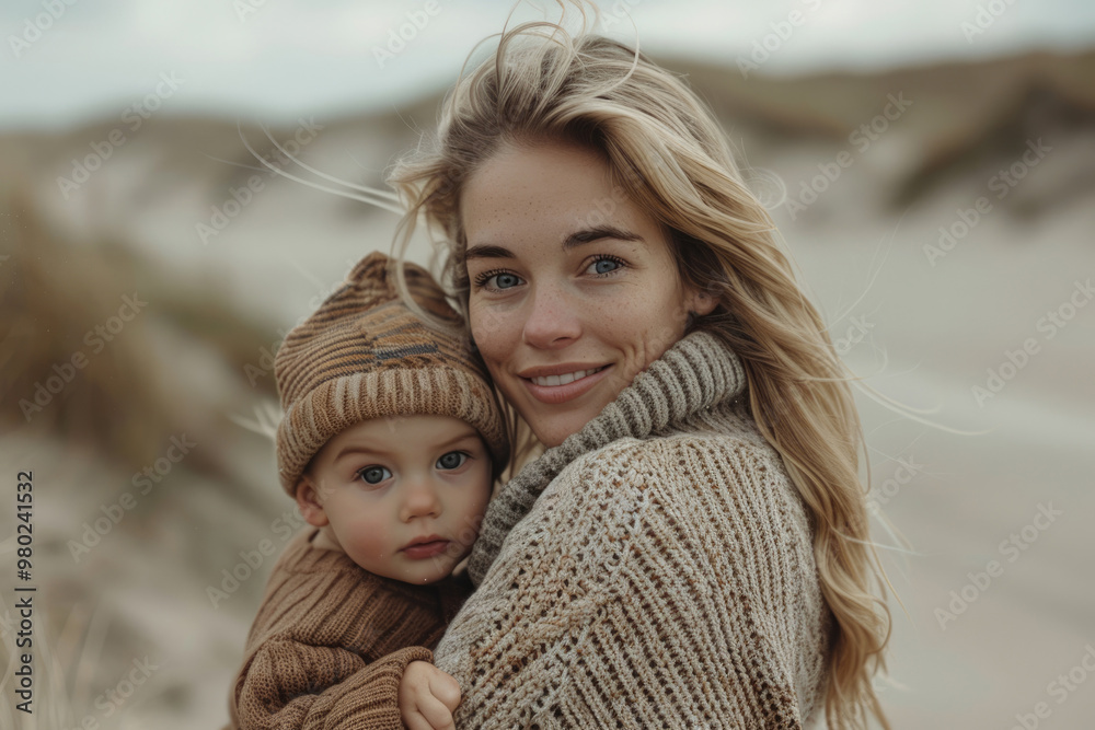 Obraz premium A photo of a mother and child together