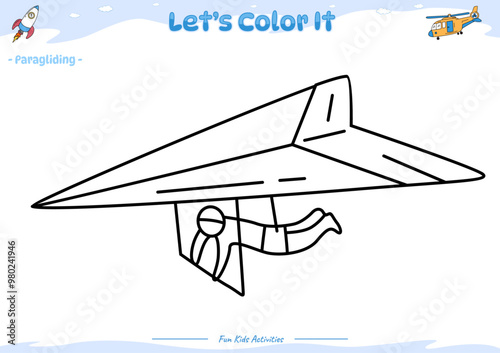 Lets color it Paragliding