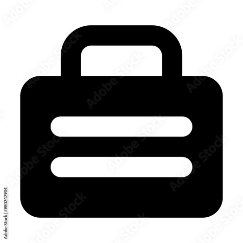 Briefcase Stripes Icon