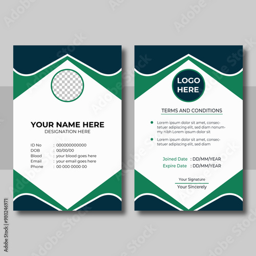 Modern and Clean Business id Card Template Design photo