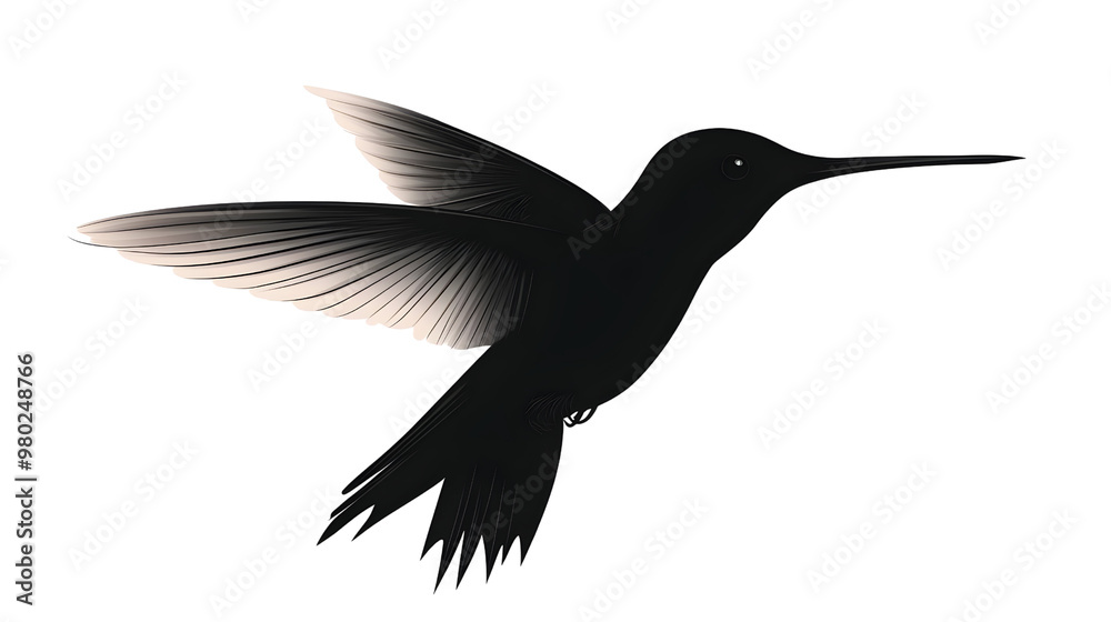 A beautifully ed silhouette of a hummingbird in flight, showcasing its delicate wings and elongated beak. A beautifully ed silhouette of a hummingbird in flight, showcasing its delicate wings and elongated beak.
