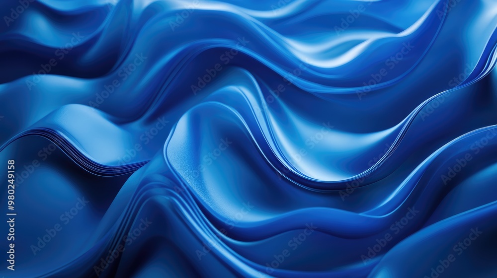 3D blue abstract background featuring dynamic AI waves, flowing with precision and grace. No people or logos. 3D blue abstract background featuring dynamic AI waves, flowing with precision and grace. No people or logos.