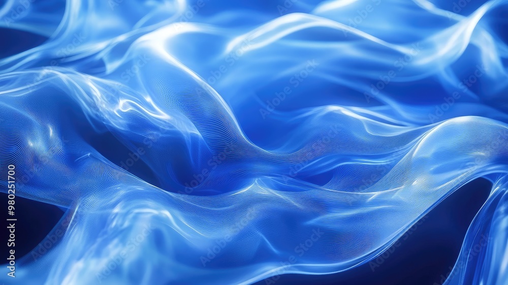 Dynamic AI waves in a 3D blue abstract background, flowing naturally with a futuristic touch. No people or logos. Dynamic AI waves in a 3D blue abstract background, flowing naturally with a futuristic touch. No people or logos.