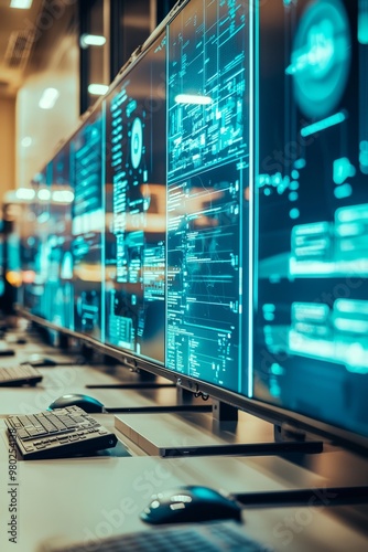 Wallpaper Mural A Technology Access Display At A University With Educational Software And Tools. Students Are Exploring Torontodigital.ca