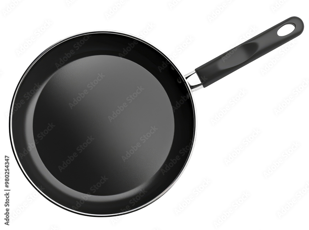 Red frying pan isolated on transparent background Red frying pan isolated on transparent background