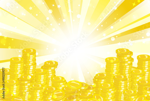 お金が貯まるイメージの販促背景