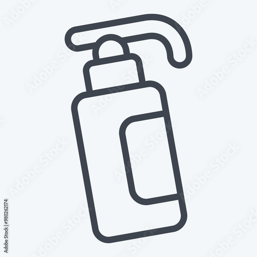 Icon Hand Sanitizer. related to Hygiene symbol. line style. simple design illustration