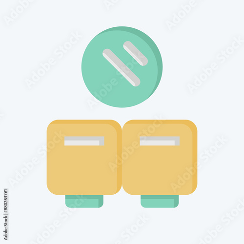 Icon Protection. related to Hygiene symbol. flat style. simple design illustration