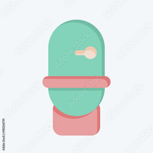 Icon Toilet. related to Hygiene symbol. flat style. simple design illustration