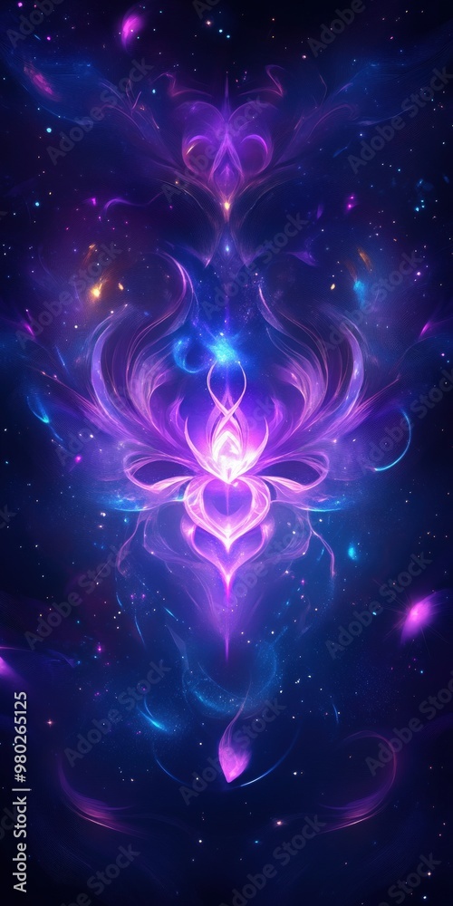 A mesmerizing cosmic illustration featuring vibrant purple hues and ethereal celestial patterns, perfect for creative projects. A mesmerizing cosmic illustration featuring vibrant purple hues and ethereal celestial patterns, perfect for creative projects.
