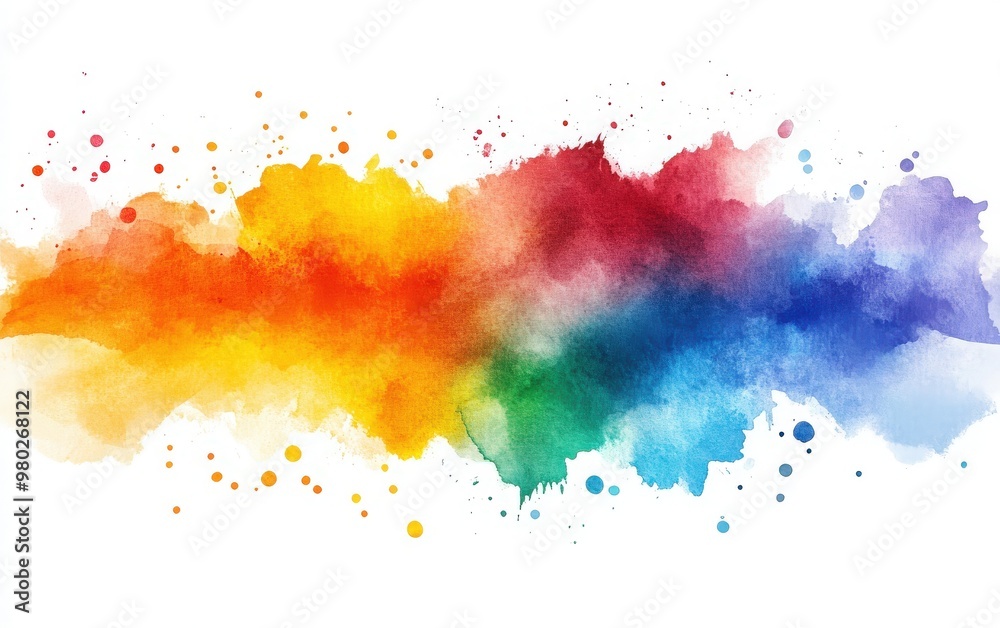 Bright and vibrant watercolor splash with a range of colors, ideal for creative projects and artistic backgrounds. Bright and vibrant watercolor splash with a range of colors, ideal for creative projects and artistic backgrounds.