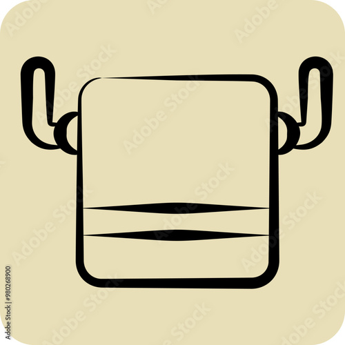 Icon Towel. related to Hygiene symbol. hand drawn style. simple design illustration