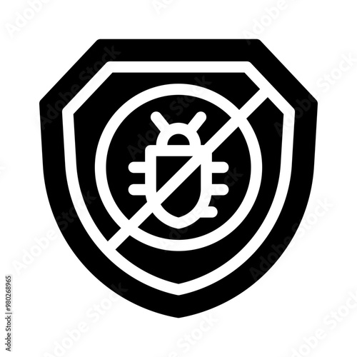antivirus glyph icon