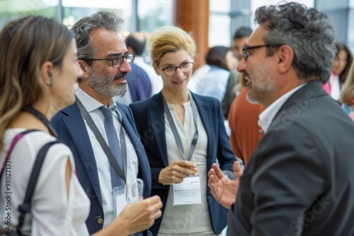 Group of professionals networking and building business connections