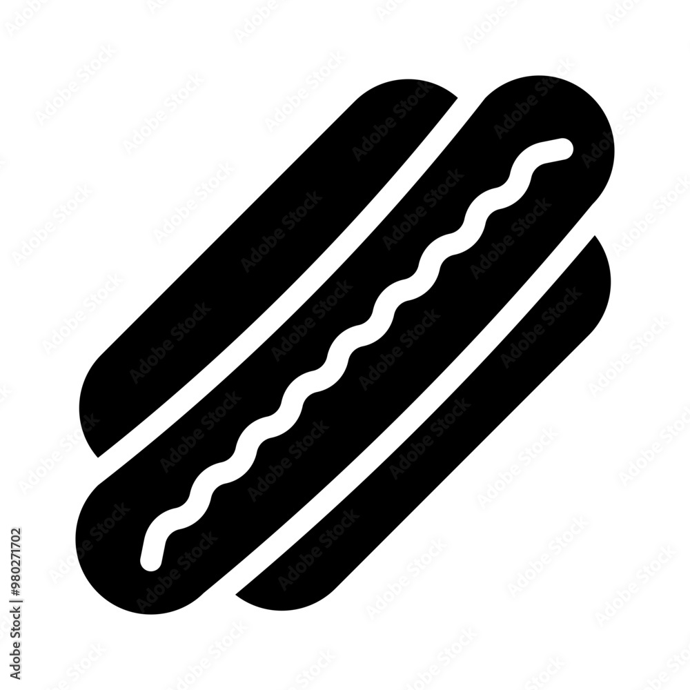 hot dog glyph icon hot dog glyph icon